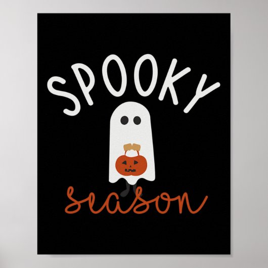 Poster Saison éffrayante Ghost Fun mignon Costume Hallowe (Devant)