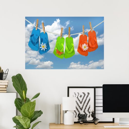 Poster Saison Flip-Flop (Bureau à domicile)