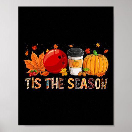 Poster Saison Leopard Citrouille Bowling Halloween Leaf a (Devant)