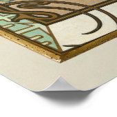 Poster Saison Printemps Art Nouveau Alphonse Mucha (Coin)