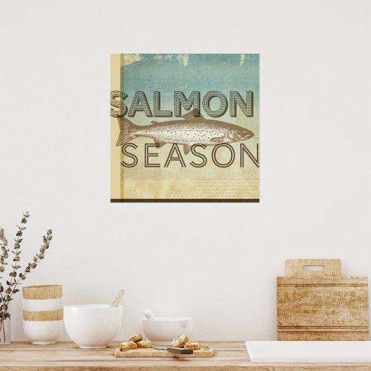 Poster Saison saumon (Cuisine)
