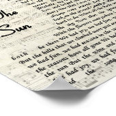 Poster Saisons Dans Le Soleil Chanson Lyrique Script Vint (Coin)