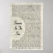 Poster Saisons Dans Le Soleil Chanson Lyrique Script Vint (Devant)