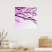 Poster Sakura aux fleurs de cerisier pourpre (Cuisine)