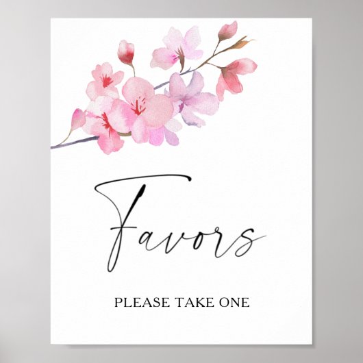 Poster Sakura - cadeaux de mariage, veuillez en prendre u (Devant)