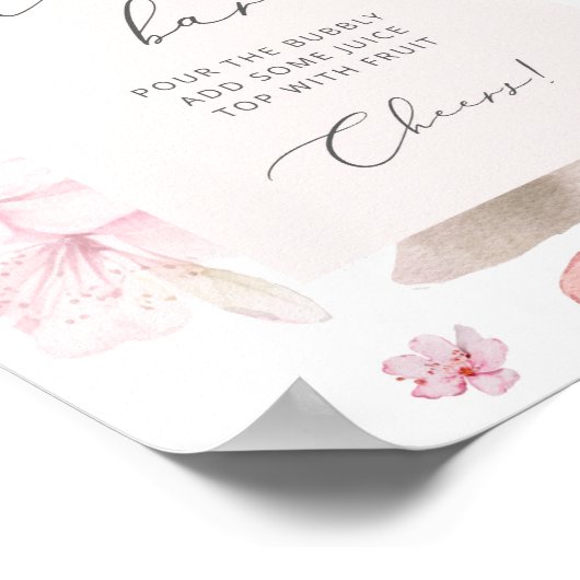 Poster Sakura cerisier fleur Mimosa bar (Coin)