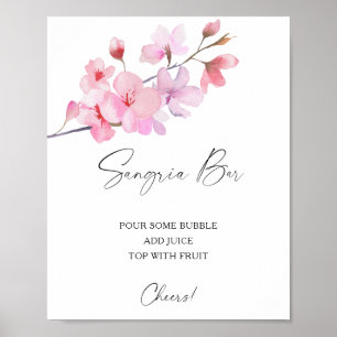 Poster Sakura élégant - bar à sangria