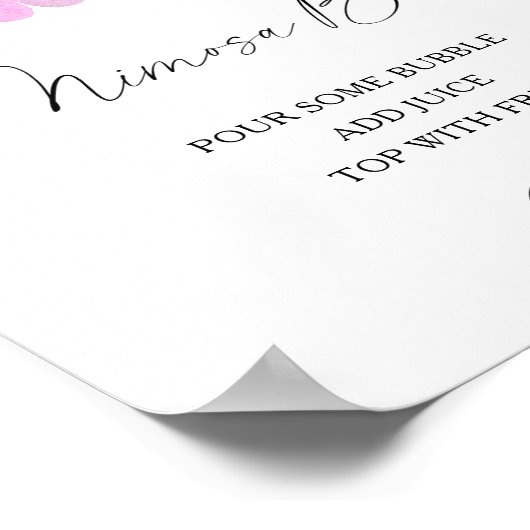 Poster Sakura élégant - bar mimosa (Coin)