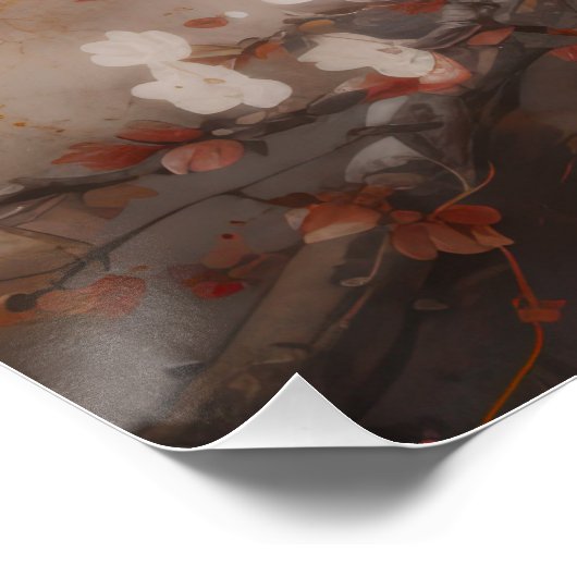 Poster Sakura esthétique Wabisabi (Coin)