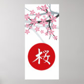 Poster Sakura Hiéroglyphe Imprimer (Devant)