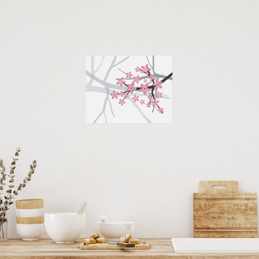 Poster Sakura - Japonais Cherry Tree Blossom Imprimer (Cuisine)