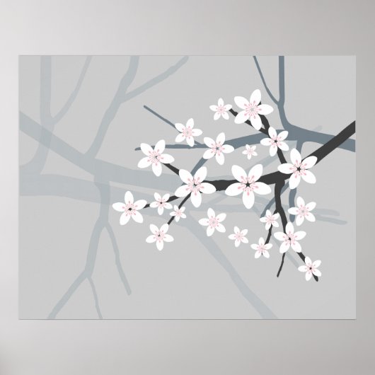 Poster Sakura - Japonais Cherry Tree Blossom Imprimer (Devant)