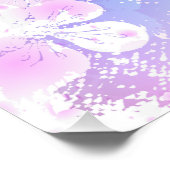 Poster Sakura rose sur la peinture Arrière - plan (Coin)