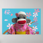 Poster Sakura Sock Monkey (Devant)