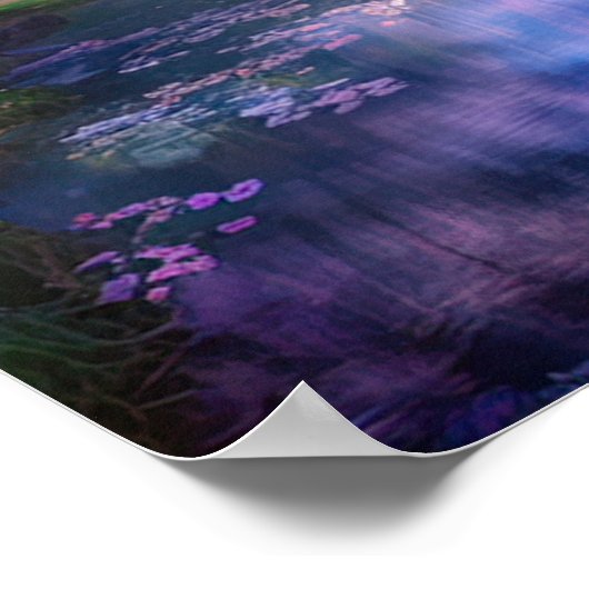 Poster Sakura Trees Embrassez le ruisseau Calm (Coin)