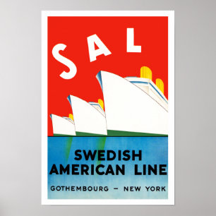 Poster SAL ~ Swedish American Line