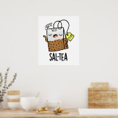 Poster Sal-tea Funny Tea Pun (Cuisine)