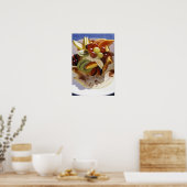 Poster Salade de fruits avec de la glace. (Cuisine)