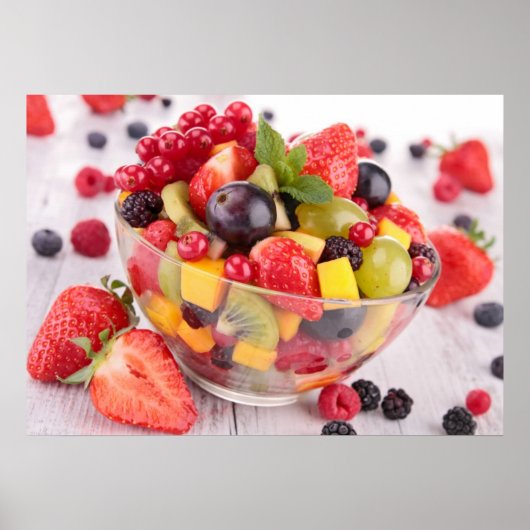 Poster Salade de fruits frais (Devant)