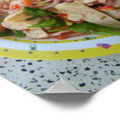 Poster Salade de saucisse épicée thaï ... Street Food asi (Coin)