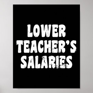 Poster Salaires de l'enseignant inférieur Drôle Salaire d