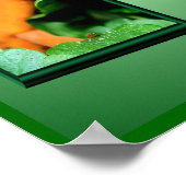 Poster Salamandre Rouge Orange Eft Art Cadre (Coin)