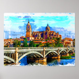 Poster Salamanque / Castille et Leon, Espagne.