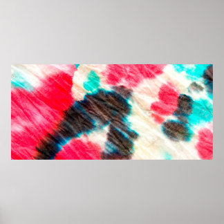 Poster Sale Artistique Rouge. Motif de Shibori. Brush été