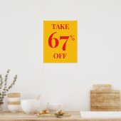 Poster Sale Sign with Customizable Discount Rate (Cuisine)