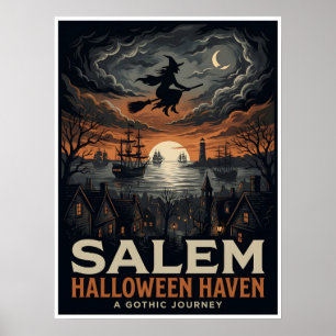 Poster Salem Halloween Haven Voyage Gothique