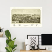 Poster Salem, NY Carte panoramique - 1889 (Bureau à domicile)