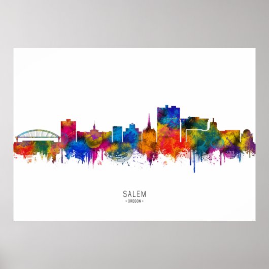 Poster Salem Oregon Skyline (Devant)
