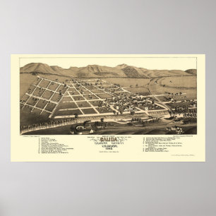 Poster Salida, CO Carte panoramique - 1882