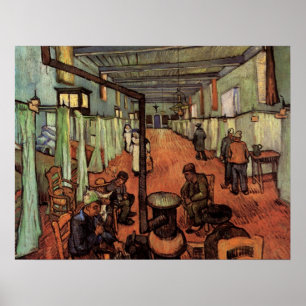 Poster Salle dans l'hôpital d'Arles par Vincent van Gogh