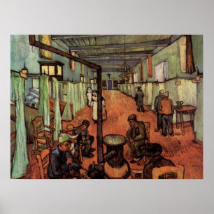 Poster Salle dans l'hôpital d'Arles par Vincent van Gogh