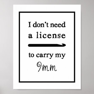 Poster Salle d'artisanat de Crochet Hotte