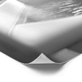 Poster Salle de bain avec douche en noir et blanc Highlan (Coin)