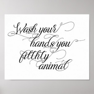 Poster Salle de bain Humour Art