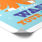 Poster Salle de bain Lavez-vous les mains Otopus Art Post (Coin)