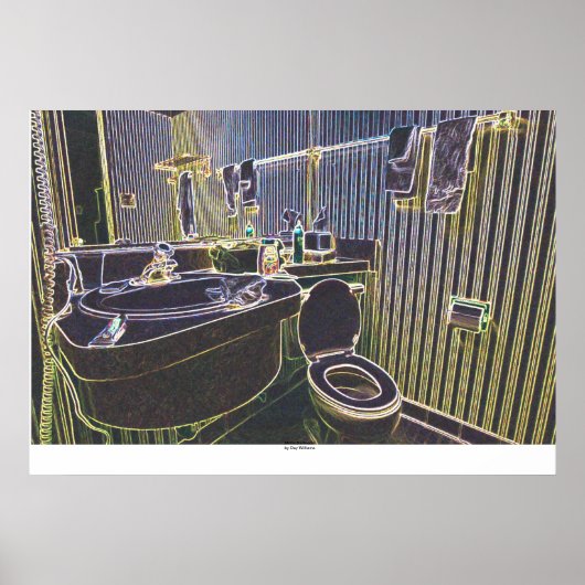 Poster Salle de bain Motel (Devant)