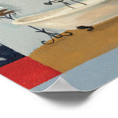 Poster Salle de bain nautique (Coin)