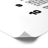 Poster Salle de bain Zéro Gravité Texte noir complet (Coin)