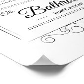 Poster Salle De Bains Avec Siège Amusant Art (Coin)