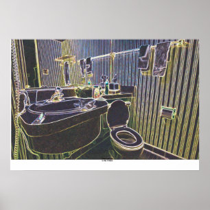Poster Salle de bains de motel