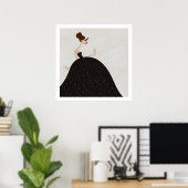 Poster Salle de bal noire mercredi (Bureau à domicile)