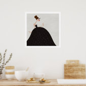 Poster Salle de bal noire mercredi (Cuisine)