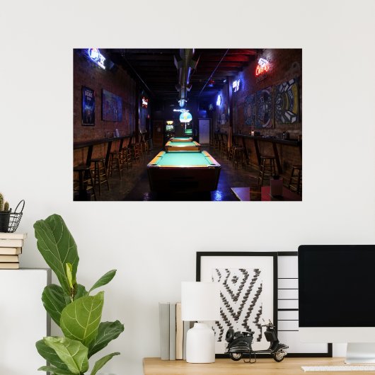 Poster Salle de billard (Bureau à domicile)
