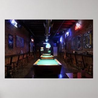 Poster Salle de billard