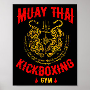 Poster Salle de boxe thaïlandaise Tiger Muay Thai Cadeau