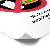 Poster Salle de classe de la zone sans nourriture École d (Coin)